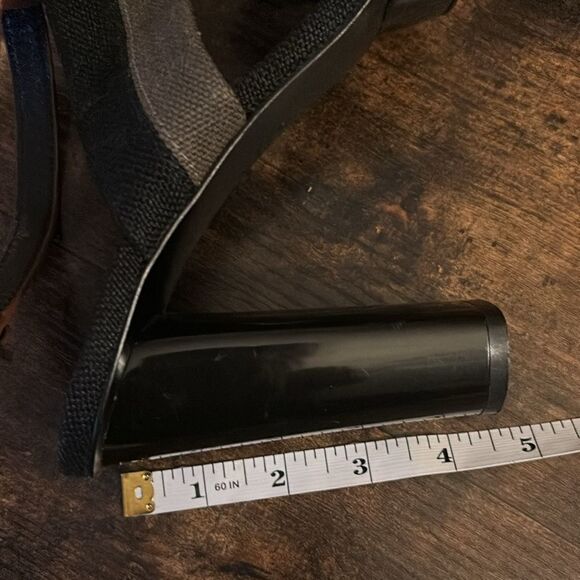 Tory Burch Stripped Canvas/ Leather Platform Sandal Size 9 - Picture 8 of 9